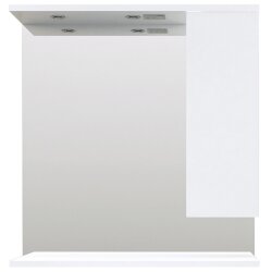 Зеркало со шкафом 1MarKa Кода 80 Лайт с подсветкой Белый глянец