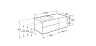 Модуль с раковиной Beyond 100 см, глянцевый белый, мебельная раковина слева, подвесной монтаж
