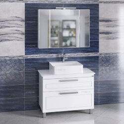 Комплект мебели для ванной Нептун 100 напольный со столешницей