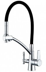 Смеситель для кухни под фильтр ZORG Sanitary ZR 338-6 YF CLEAN WATER, Хром/Черный