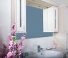 Зеркало со шкафом Бриклаер Бали 120 с подсветкой Светлая лиственница/Белый глянец