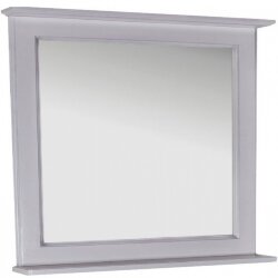 Зеркало ASB-Woodline Прато 100 Белый c серебряной патиной
