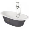 Чугунная ванна Roca Newcast Grey 170x85 233650000 с антискользящим покрытием
