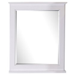 Зеркало ASB-Woodline Прато 70 Белое c серебряной патиной