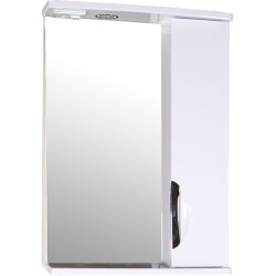 Зеркало со шкафом АСБ-мебель Мессина 50 9885 R с подсветкой Белый