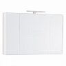 Зеркало-шкаф Etna 100х65 см, белый глянец, с подсветкой 857305806