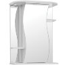 Зеркальный шкаф Style Line Эко волна Лилия 55 С с подсветкой Белый глянец