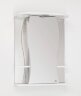 Зеркальный шкаф Style Line Эко волна Лорена 55 С с подсветкой Белый глянец