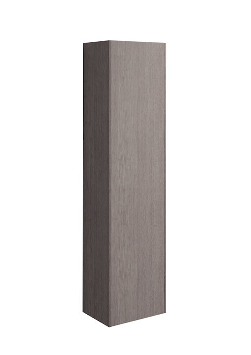 Шкаф-колонна Inspira 40х30х160 см, с внутренней подсветкой, темный дуб, левый, подвесной монтаж, система push-to-open