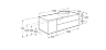 Модуль с раковиной Beyond 140 см, глянцевый белый, накладная овальная раковина справа, fineceramic, система push-to-open, подвесной монтаж