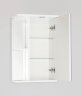 Зеркальный шкаф Style Line Эко стандарт Николь 45 С с подсветкой Белый глянец