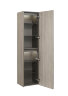Шкаф-колонна Inspira 40х30х160 см, с внутренней подсветкой, темный дуб, зеркальный фасад, правый, подвесной монтаж, система push-to-open