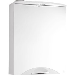 Зеркальный шкаф Style Line Жасмин 2 55 С Люкс с подсветкой Белый глянец