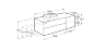 Модуль с раковиной Beyond 140 см, глянцевый белый, накладная раковина soft square слева, fineceramic, система push-to-open, подвесной монтаж