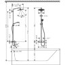 Душевая система hansgrohe Croma Select S Showerpipe 280 1jet с термостатом для ванны 26792000