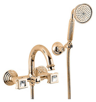 Смеситель для ванны с душем CEZARES OLIMP-VD-03/24-SW золото