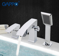 Смеситель на борт ванны врезной Gappo Jacob G1107 Хром