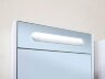 Зеркальный шкаф Бриклаер Палермо 55 с подсветкой корпус Белый глянец