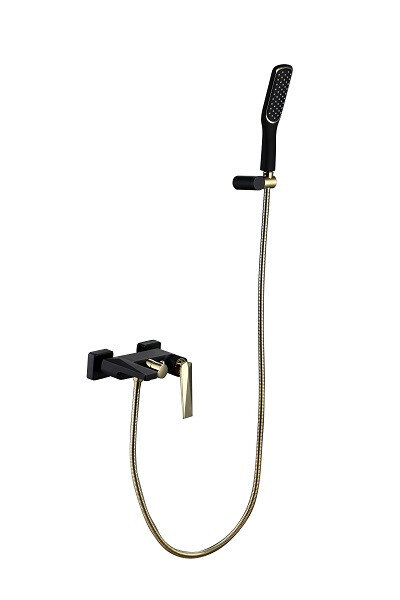 Смеситель для ванны с душем Boheme Venturo 383-B Черный/золото