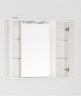 Зеркало со шкафом Style Line Эко стандарт Панда 90 С с подсветкой Белый глянец