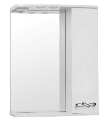 Зеркало со шкафом Style Line Венеция 65 С с подсветкой Белый глянец