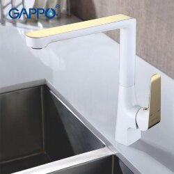 Смеситель для кухни GAPPO SOVISTE G4080 Белый/золото