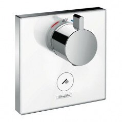 Термостат для душа Hansgrohe ShowerSelect Highflow 15735400 с отдельным выводом для ручного душа, стеклянный
