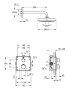 Набор для комплектации душа GROHE Grohtherm: встраиваемый термостатический смеситель с переключателем верхний-ручной душ, квадратная розетка, верхний душ Tempesta 210 с кронштейном, хром (34728000)