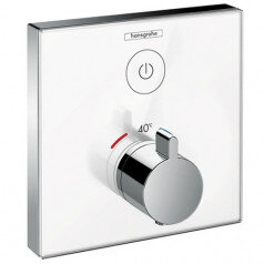 Термостат для душа Hansgrohe ShowerSelect 15737400 для одного потребителя стеклянный