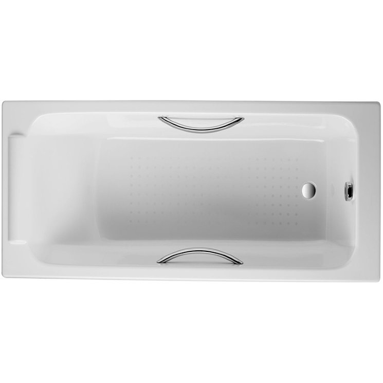 Чугунная ванна Jacob Delafon Parallel 150x70 с отверстиями под ручки E2949-00 с антискользящим покрытием