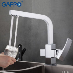 Смеситель для кухни с фильтром питьевой воды GAPPO G4307 Хром