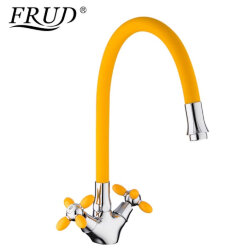 Смеситель для кухни Frud R127-9 R44127-9 оранжевый/хром