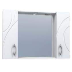 Зеркало со шкафом Vigo Mirella 100 с подсветкой Белое