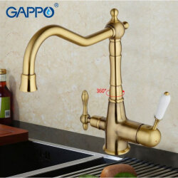 Смеситель для кухни с фильтром питьевой воды GAPPO G4391-4 Бронза