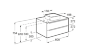 Модуль с раковиной Inspira 60 см, с квадратной раковиной, белая блестящая, подвесной монтаж
