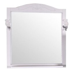Зеркало ASB-Woodline Салерно 80 Белое патина серебро
