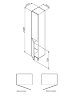 Шкаф-пенал напольный 30 см, правый, белый глянец AM.PM Gem M90CSR0306WG