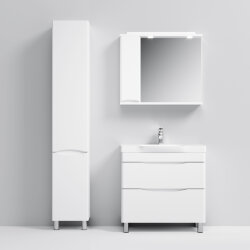 Шкаф-пенал напольный 35 см, левый, белый глянец AM.PM Like M80CSL0356WG