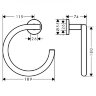 Полотенцедержатель в форме кольца Hansgrohe Logis Universal 41724000